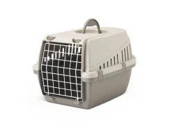 Savic Trotter 1 Happy Planet - Kattenvervoersbox - 49x33 cm Mokka Graniet Grijs