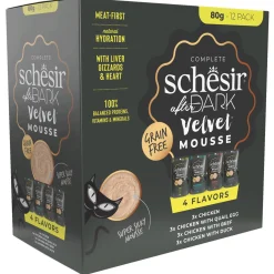Schesir After Dark Velvet Variety Pack - Kattenvoer - 12x80 g