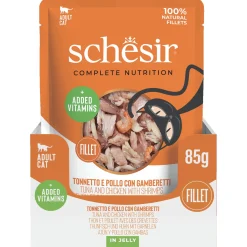 Schesir Cat Maaltijdzakjes Adult In Gelei 85 g - Kattenvoer