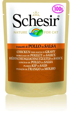 Schesir Kat Maaltijdzakjes Natuurlijke Saus - Kattenvoer - Kip 100 g