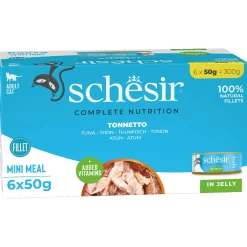 Schesir Kat Mp Blik Gelei 6x50 g - Kattenvoer