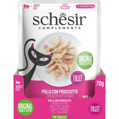 Schesir Pouch - Kattenvoer - Kip Ham 70 g