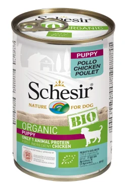 Schesir Puppy Bio Blik Paté - Hondenvoer - Kip 400 g