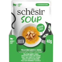 Schesir Soup - Kattenvoer - Kip Wortel Pompoen 40 g Soup