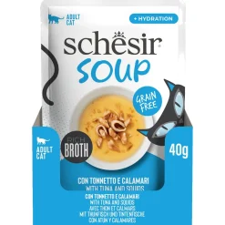 Schesir Soup - Kattenvoer - Tonijn Inktvis 40 g