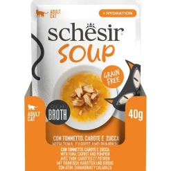 Schesir Soup - Kattenvoer - Tonijn Wortel Pompoen 40 g Soup
