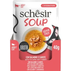Schesir Soup - Kattenvoer - Zalm Wortel 40 g Soup