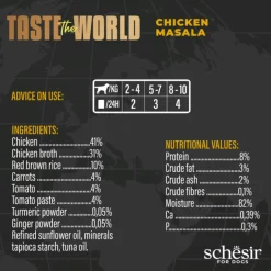 Schesir Taste Of The World Kip Masala - Hondenvoer - 150 g