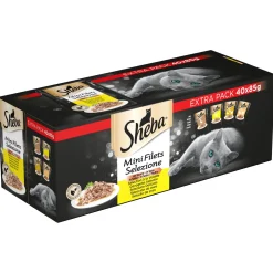 Sheba Mini Filets In Saus Maaltijdzakjes Multipack - Kattenvoer - Gevogelte 40x85 g