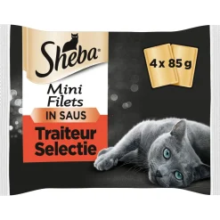 Sheba Multi-Pack Mini Filets Traiteur Pouch - Kattenvoer - Vlees 4x85 g