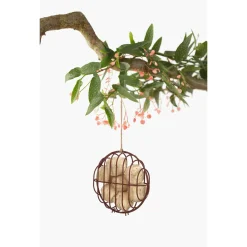 Singing Friend Mezenbolhouder Bobbie - Voersilo - Ø23x7 cm 240 g Bruin