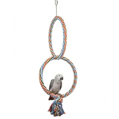 Sky Pet Products Coloured Double Ring - Vogelspeelgoed - per stuk