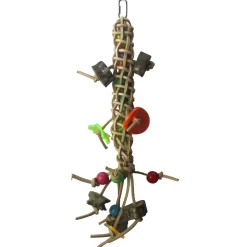 Sky Pet Products Leather Stick Toy - Vogelspeelgoed - per stuk