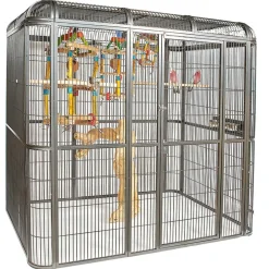 Sky Pet Products Papegaaienkooi Parrot Aviary - Vogelverblijven - 219x158x210 cm Antiek Grijs
