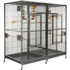Sky Pet Products Papegaaienkooi Nova 2 - Vogelverblijven - 203x101x104 cm Antiek Grijs