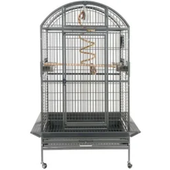 Sky Pet Products Papegaaienkooi Santos Dome - Vogelverblijven - 111x91x167 cm Antiek Grijs