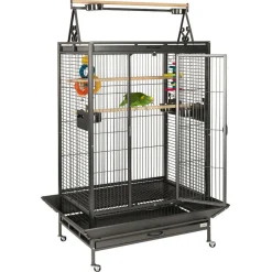 Sky Pet Products Papegaaienkooi Cambridge - Vogelverblijven - 102x76x177 cm Antiek Grijs