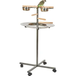 Sky Pet Products Speelplaats T Bar Stand - Vogelverblijven - Ø46x119 cm Antiek Grijs