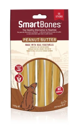 Smartsticks Innovative Chews - Hondensnacks - Pindakaas 100 g 5 stuks
