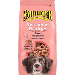 Smuldier Vers Vlees Brokjes - Diepvriesvoer - Eend Groente 500 g