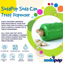 Sodapup Can Toy - Hondenspeelgoed - Limoengroen Voor Honden Van 0-15 Kg M