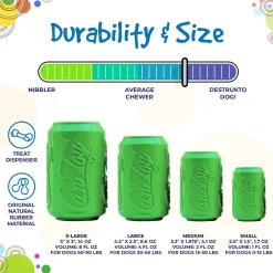 Sodapup Can Toy - Hondenspeelgoed - Limoengroen Voor Honden Van 0-15 Kg M