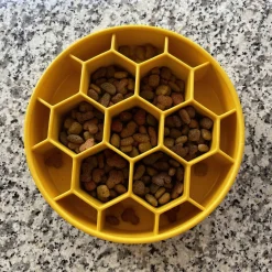 Sodapup Honeycomb Ebowl - Hondenvoerbak - Ø20 cm Geel