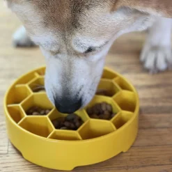Sodapup Honeycomb Ebowl - Hondenvoerbak - Ø20 cm Geel