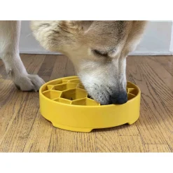 Sodapup Honeycomb Ebowl - Hondenvoerbak - Ø20 cm Geel