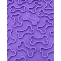 Sodapup Lickmat Bones - Hondenvoerbak - Paars L