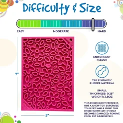 Sodapup Lickmat Flower Power - Hondenvoerbak - Roze S