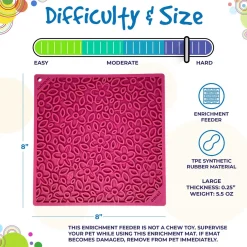 Sodapup Lickmat Flower Power - Hondenvoerbak - Roze L