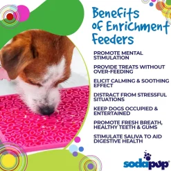 Sodapup Lickmat Flower Power - Hondenvoerbak - Roze L