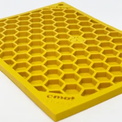 Sodapup Lickmat Honeycomb - Hondenvoerbak - Geel Small