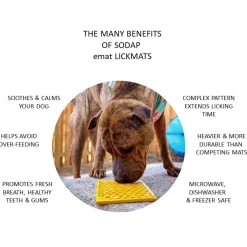 Sodapup Lickmat Honeycomb - Hondenvoerbak - Geel Small