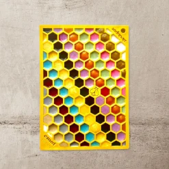 Sodapup Lickmat Honeycomb - Hondenvoerbak - Geel Small