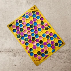 Sodapup Lickmat Honeycomb - Hondenvoerbak - Geel Small