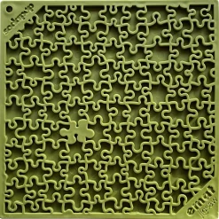 Sodapup Lickmat Jigsaw - Hondenvoerbak - Groen L