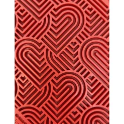 Sodapup Lickmat Love Hearts - Hondenvoerbak - Rood S