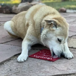 Sodapup Lickmat Love Hearts - Hondenvoerbak - Rood L