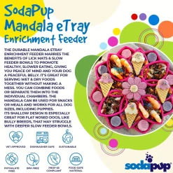 Sodapup Mandala Etray Feeder - Hondenvoerbak - Ø20 cm Roze