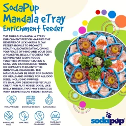 Sodapup Mandala Etray Feeder - Hondenvoerbak - Ø20 cm Blauw