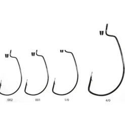 Spro Worm Ewg Hooks Sil Stopper Black # 4/0 - Vishaak -