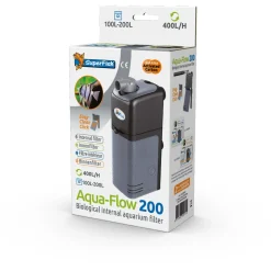 Superfish Aquaflow 200 Dual Action Filter - Binnenfilters - 12.5x6.5x23 cm Zwart 200-400 l/h