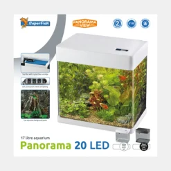 Superfish Aquarium Aqua 20 Led Panorama - Aquaria - 32x23x35.5 cm Wit 20 Liter