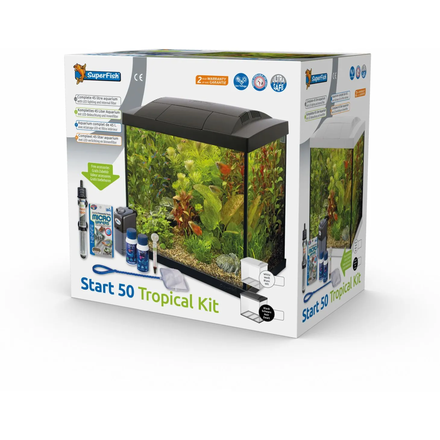 Superfish Aquarium Start 50 Tropical Kit Retro Led 39 l - Aquaria