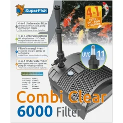 Superfish Combi Clear 6000 Filter 4in1 - Vijverfilter - Grijs 2900 l/h Uvc 11 Watt