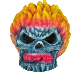 Superfish Deco Led Monster Fire Skull - Aquarium - Ornament - 12x9x11 cm Grijs