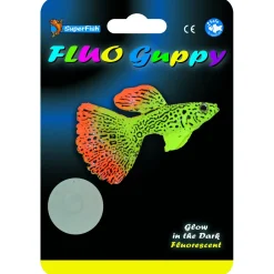 Superfish Fluo Guppy - Aquarium - Ornament - Groen Oranje