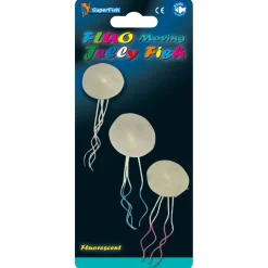 Superfish Fluo Moving Jelly Fish X3 - Aquarium - Ornament - 7x3x17 cm